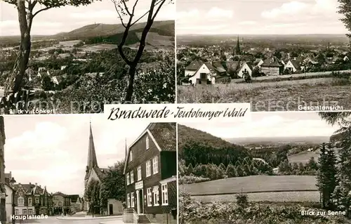 AK / Ansichtskarte Brackwede Westfalen Blick vom Lonkert Hauptstrasse Gesamtansicht Senne Kat. Bielefeld