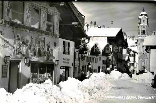 AK / Ansichtskarte Mittenwald Bayern Obermarkt Kat. Mittenwald