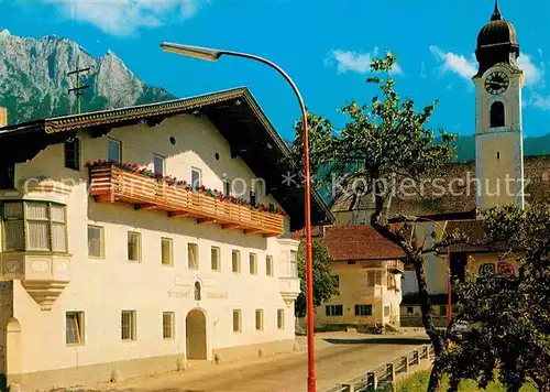 AK / Ansichtskarte Ebbs Gasthof Pension Unterwirt Kirche Kat. Ebbs