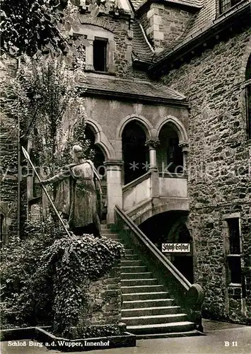 AK / Ansichtskarte Burg Wupper Schloss Innenhof  Kat. Solingen