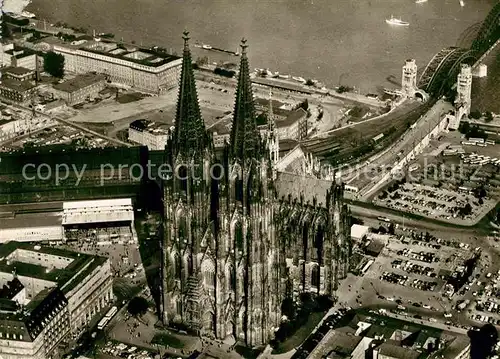 AK / Ansichtskarte Koeln Rhein Fliegeraufnahme Dom Kat. Koeln