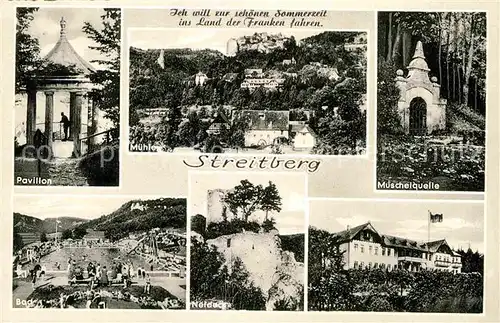 AK / Ansichtskarte Streitberg Oberfranken Pavillon Bad Muschelquelle Panorama  Kat. Wiesenttal