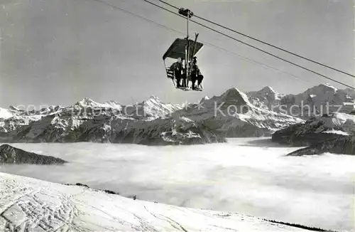 AK / Ansichtskarte Sessellift Beatenberg Niederhorn Schreckhorn Finsteraarhorn  Kat. Bahnen