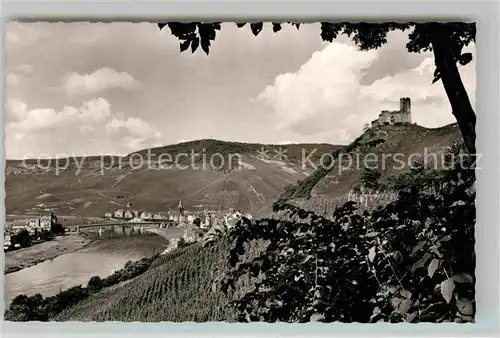 AK / Ansichtskarte Bernkastel Kues Moselpartie mit Burgruine Landstuhl Kat. Bernkastel Kues