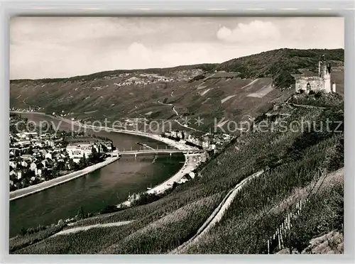 AK / Ansichtskarte Bernkastel Kues Moselpartie mit Burgruine Landstuhl Kat. Bernkastel Kues