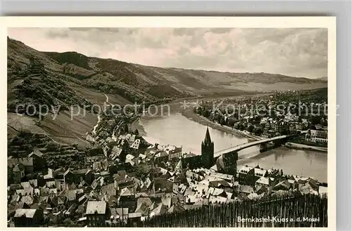 AK / Ansichtskarte Bernkastel Kues Panorama Blick vom Doktorberg Kat. Bernkastel Kues