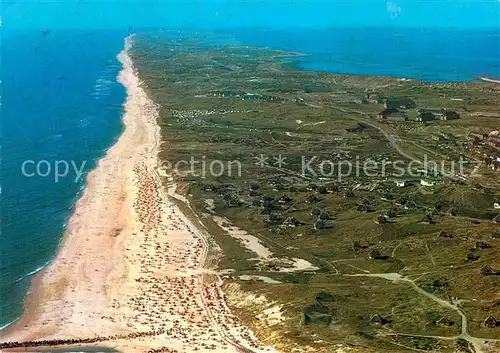 AK / Ansichtskarte Hoernum Sylt Fliegeraufnahme Strand mit Kersigsiedlung  Kat. Hoernum (Sylt)