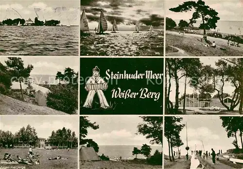 AK / Ansichtskarte Steinhuder Meer Festung Wilhelmstein Jugendherberge Strandbad Segelregatta Kat. Wunstorf