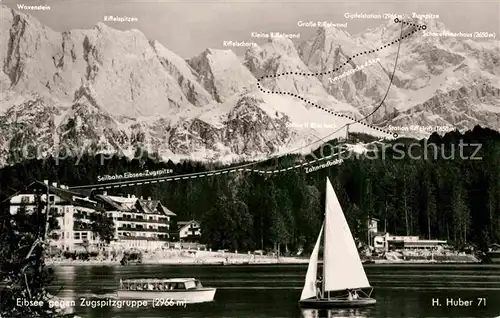 AK / Ansichtskarte Eibsee gegen Zugspitze  Kat. Grainau