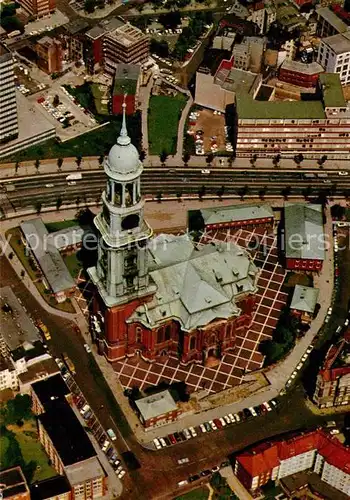 AK / Ansichtskarte Hamburg Hauptkirche St Michaelis "Der Michel" Wahrzeichen der Stadt Fliegeraufnahme Kat. Hamburg