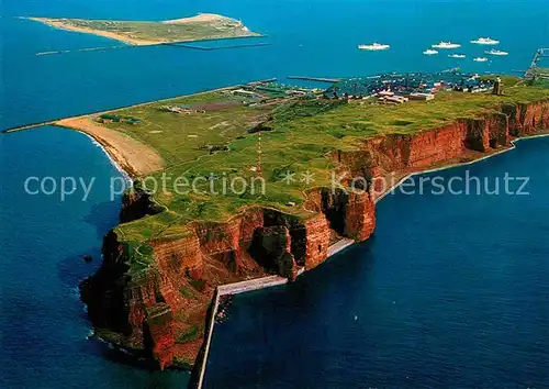 AK / Ansichtskarte Helgoland Nordseeinsel Luftaufnahme von Westen Kat. Helgoland