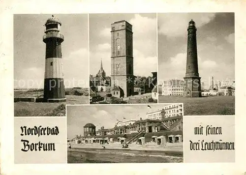 AK / Ansichtskarte Borkum Nordseebad Leuchtturm Kat. Borkum