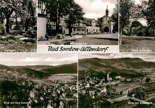 AK / Ansichtskarte Bad Sooden Allendorf Soodener Tor Anlagen Kirche  Kat. Bad Sooden Allendorf