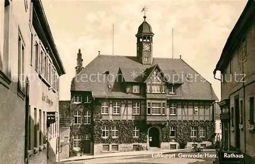 AK / Ansichtskarte Gernrode Harz Rathaus Kat. Gernrode Harz