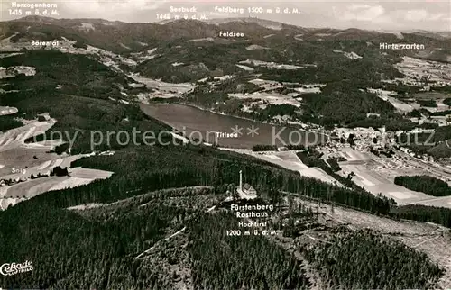 AK / Ansichtskarte Titisee Neustadt Fliegeraufnahme mit Titisee und Fuerstenberg Rasthaus Kat. Titisee Neustadt