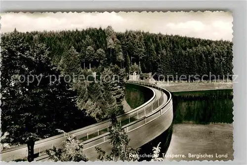 AK / Ansichtskarte Bergisches Land Remscheider Talsperre Kat. 