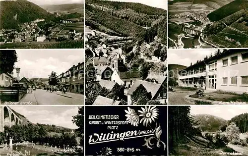 AK / Ansichtskarte Willingen Sauerland Briloner Strasse Freibad Kurmittelhaus Panorama  Kat. Willingen (Upland)