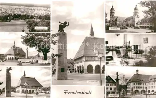 AK / Ansichtskarte Freudenstadt Gesamtansicht Stadthaus gedenksaeule Kat. Freudenstadt