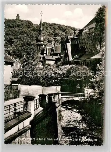 AK / Ansichtskarte Langenberg Rheinland Kirche und Bismarckturm Kat. Velbert