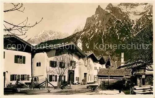 AK / Ansichtskarte Mittenwald Bayern Ortspartie Kat. Mittenwald