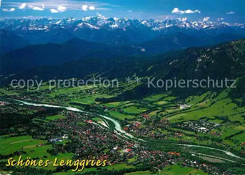 AK / Ansichtskarte Lenggries Alpenpanorama Fliegeraufnahme Kat. Lenggries