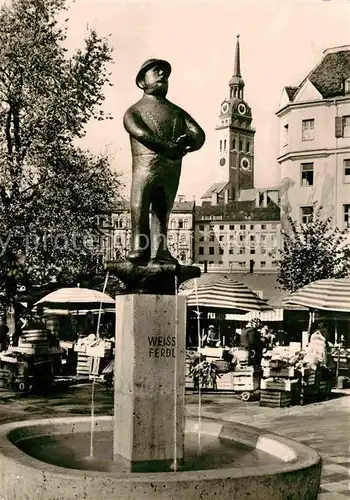 AK / Ansichtskarte Muenchen Denkmal Weiss Ferdl am Viktualienmarkt Kat. Muenchen