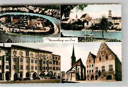 AK / Ansichtskarte Wasserburg Inn Panorama Innpartie Patrizierhaus Kirche Kat. Wasserburg a.Inn