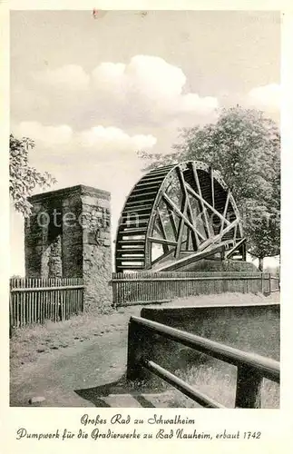 AK / Ansichtskarte Bad Nauheim Muehlenrad Pumpwerk fuer Gradierwerk  Kat. Bad Nauheim