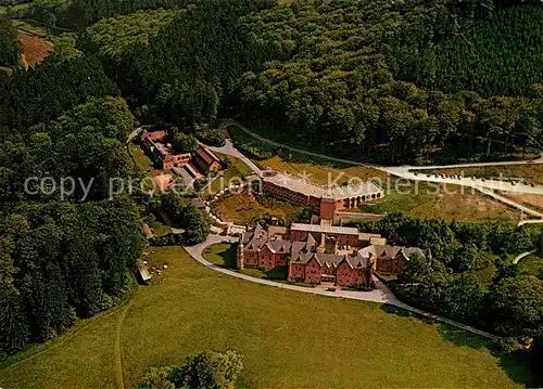 AK / Ansichtskarte Hesseneck Hesselbach Fliegeraufnahme Schloss Waldleiningen Gasthaus Pension Drei Lilien Kat. Hesseneck