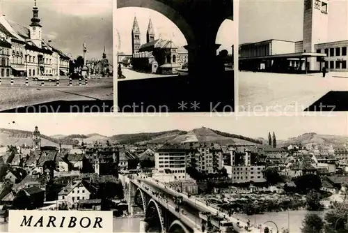 AK / Ansichtskarte Maribor Marburg Drau Altstadt Bruecke Kirchen Kat. Maribor