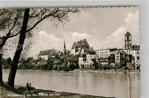 AK / Ansichtskarte Wasserburg Inn Partie am Inn Kat. Wasserburg a.Inn