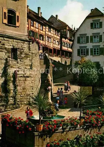 AK / Ansichtskarte Meersburg Bodensee Baerenbrunnen Altstadt Kat. Meersburg