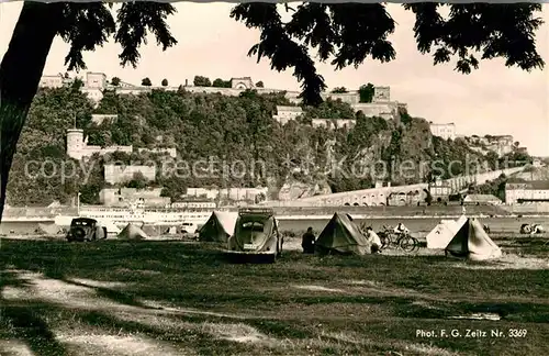 AK / Ansichtskarte Koblenz Rhein Zeltplatz Festung Ehrenbreitstein  Kat. Koblenz