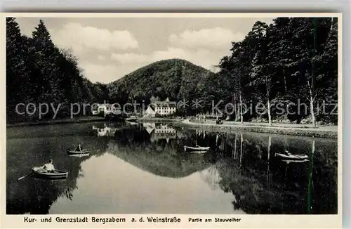 AK / Ansichtskarte Bergzabern Bad Partie am Stauwehr Kat. Bad Bergzabern