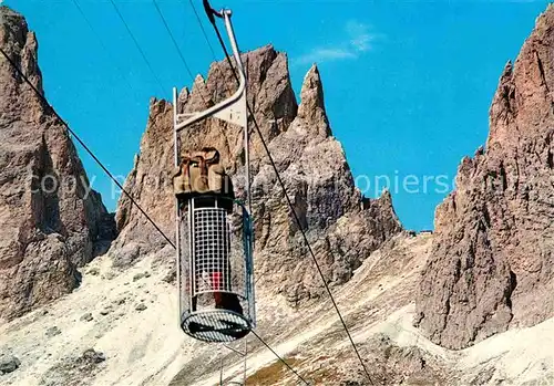 AK / Ansichtskarte Seilbahn Passo Sella Sassolungo Dolomiti  Kat. Bahnen