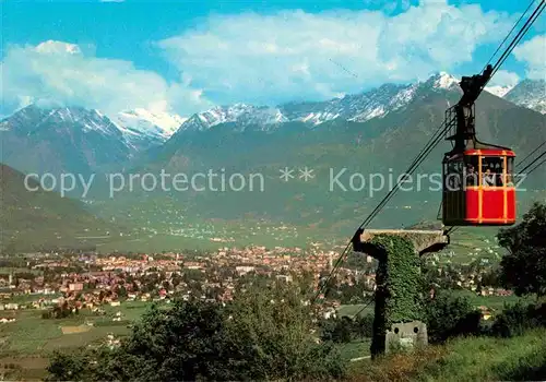 AK / Ansichtskarte Seilbahn Haflinger Funivia Avelengo Merano  Kat. Bahnen