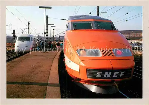 AK / Ansichtskarte Eisenbahn Intercity Experimental Train Grande Vitesse Hauptbahnhof Stuttgart Kat. Eisenbahn