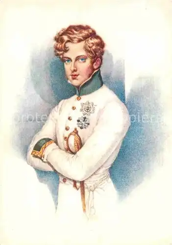 AK / Ansichtskarte Napoleon Bonaparte Portrait Herzog von Reichstadt Oberstleutnant 27. Infanterieregiment Kat. Persoenlichkeiten