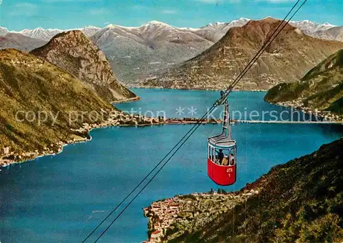 AK / Ansichtskarte Seilbahn Serpiano Luganersee San Salvatore Monte Bre  Kat. Bahnen