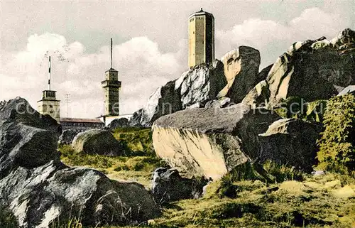 AK / Ansichtskarte Grosser Feldberg Taunus Fernseh und UKW Sender Aussichtsturm Brunhildisfelsen Kat. Schmitten