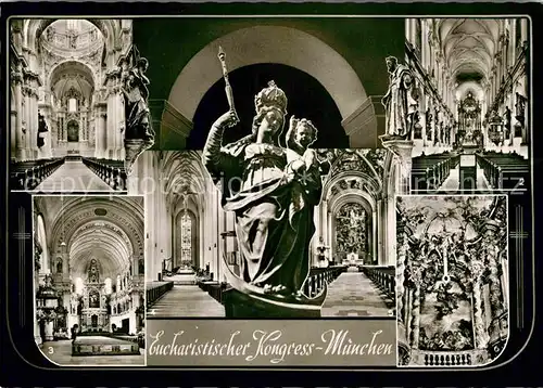 AK / Ansichtskarte Muenchen St Kojetan St Peter St Michael Liebfrauendom St Ludwig Asamkirche Eucharistischer Weltkongress Kat. Muenchen