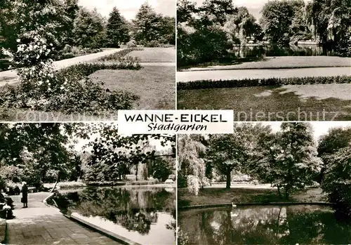 AK / Ansichtskarte Wanne Eickel Stadtgarten Teich  Kat. Herne