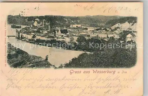 AK / Ansichtskarte Wasserburg Inn Panorama Bruecke Kirche Kat. Wasserburg a.Inn