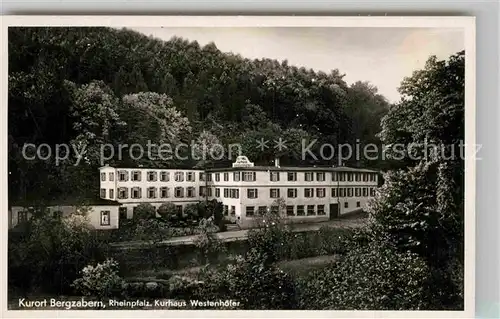 AK / Ansichtskarte Bergzabern Bad Kurhaus Westenhoefer Kat. Bad Bergzabern