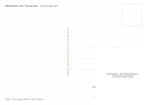 AK / Ansichtskarte Motorschiffe Oberhofen Thunersee Schlossgarten Kat. Schiffe