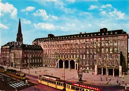 AK / Ansichtskarte Strassenbahn Bochum Rathaus Kat. Strassenbahn