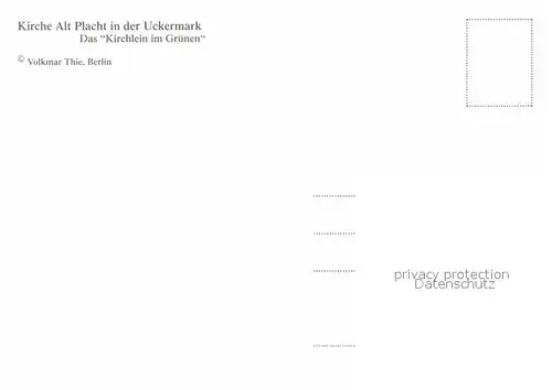 AK / Ansichtskarte Alt Placht Kirche Das "Kirchlein im Gruenen"