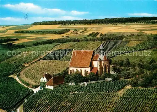 AK / Ansichtskarte Volkach Wallfahrtskirche Maria im Weingarten Madonna im Rosenkranz Fliegeraufnahme Kat. Volkach Main