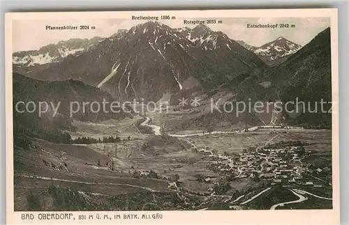 AK / Ansichtskarte Bad Oberdorf Panorama Pfannenhoelzer Breitenberg Rotspitze Kat. Bad Hindelang