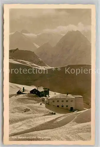 AK / Ansichtskarte Hinterstein Bad Hindelang Nebelhornbahn Bergstation